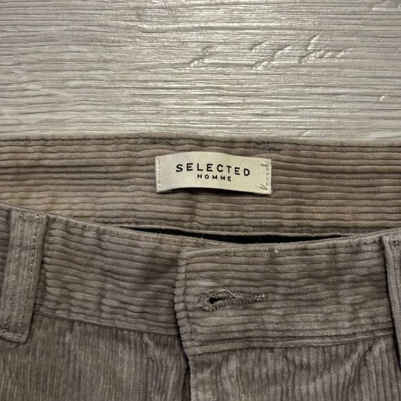Selected Homme Corduroy Beige Pants - 30W/32L - Picture 2 of 2